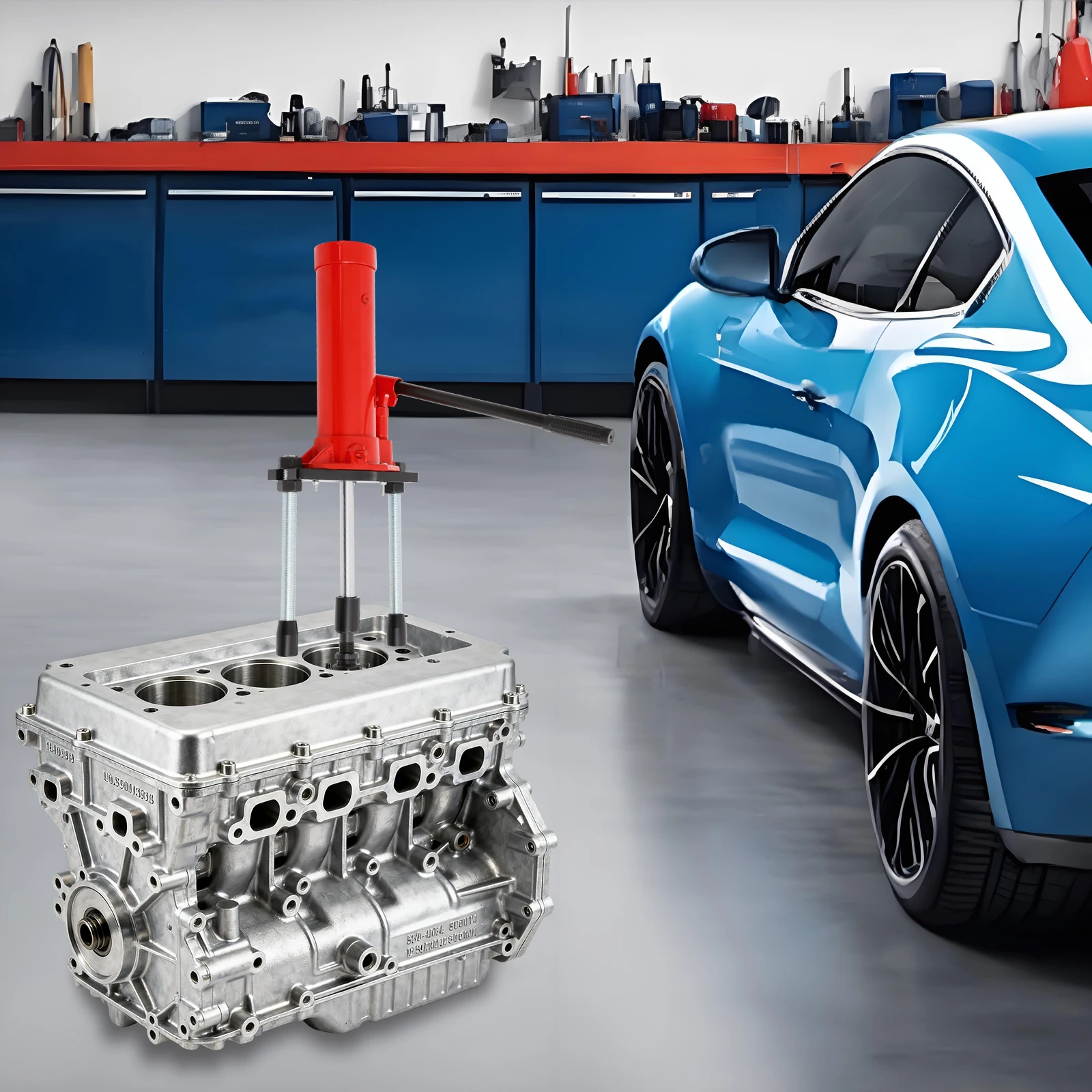 

Red+Black Cylinder Puller(Labor-Saving Design) - Ergonomic Press Rod&Easy Operation, Rounded Edges&Safe Assembly/Cleaning/Use