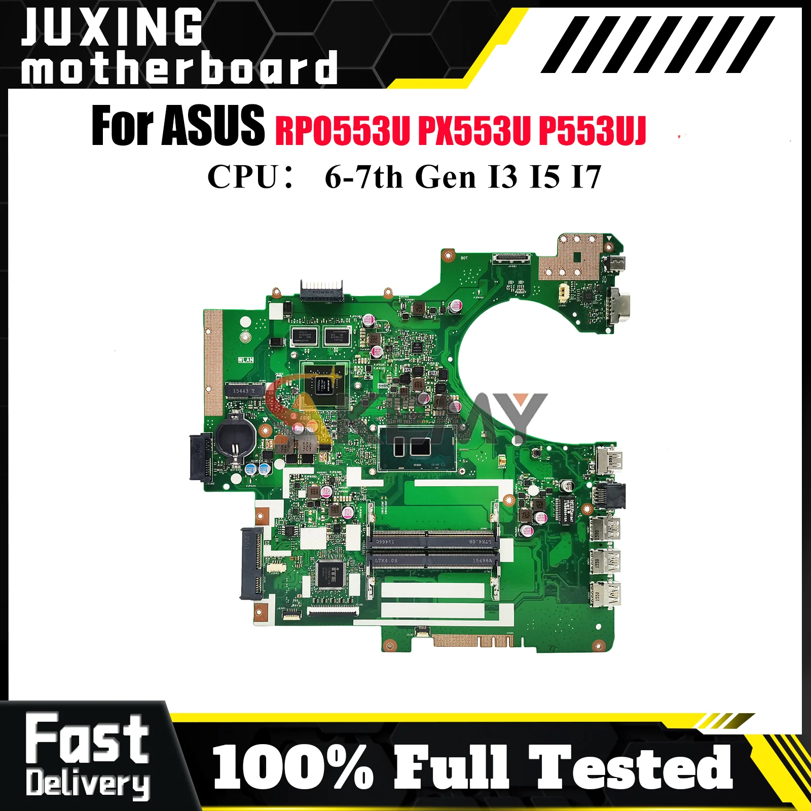 

P553UJ Материнская плата для ноутбука ASUS ProArt PE553U P553UJ RPO553U PX553U P553U Материнская плата для ноутбука с процессором I3 I5 I7 100% тест в порядке