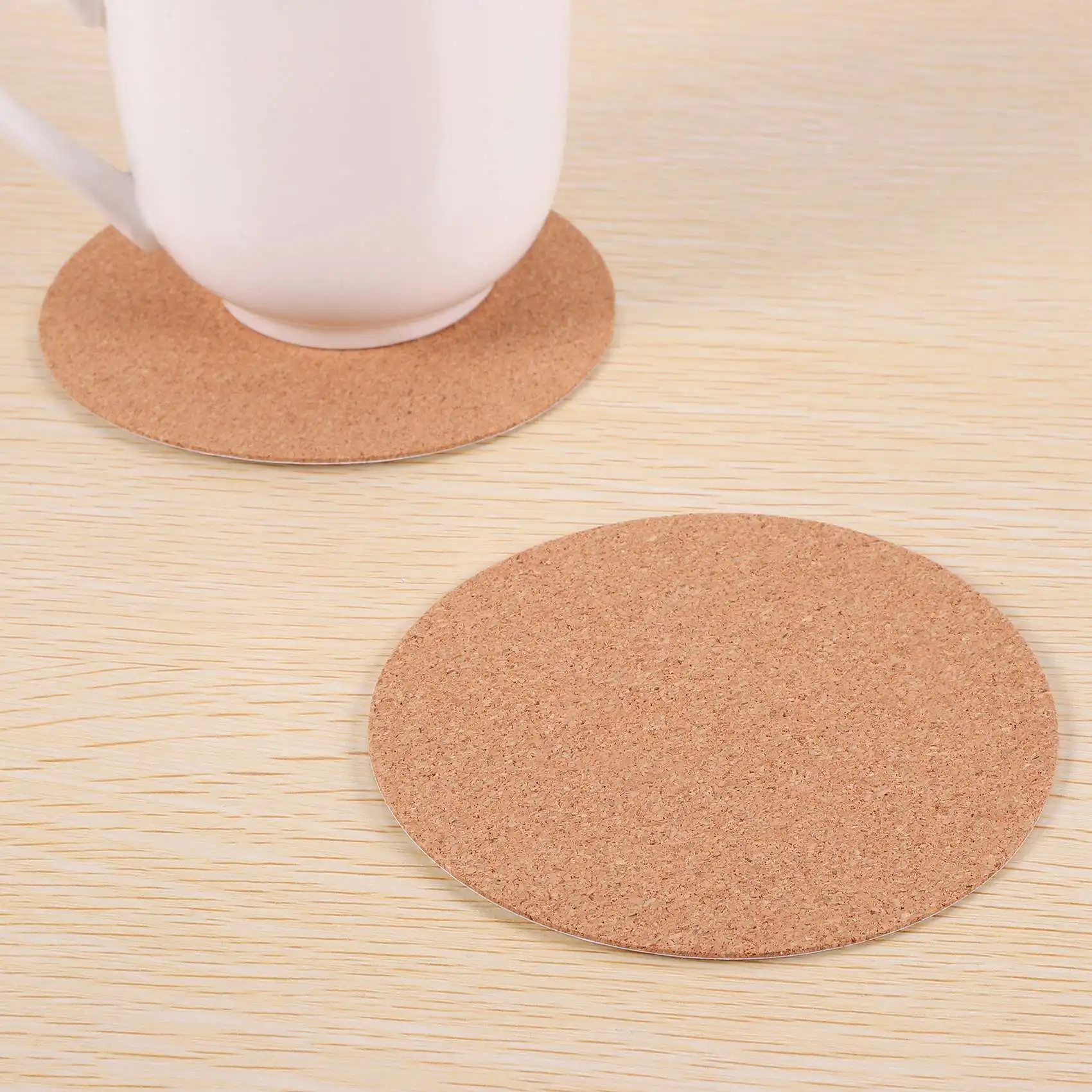 X11AA Self-Adhesive Cork Coasters,Cork Mats Cork Backing Sheets for Coasters and DIY Crafts Supplies (60 Pcs, Round)
