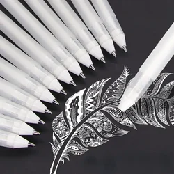5pcs White Markers & Gel Pens - Perfect For Artists & Comic Drawers!