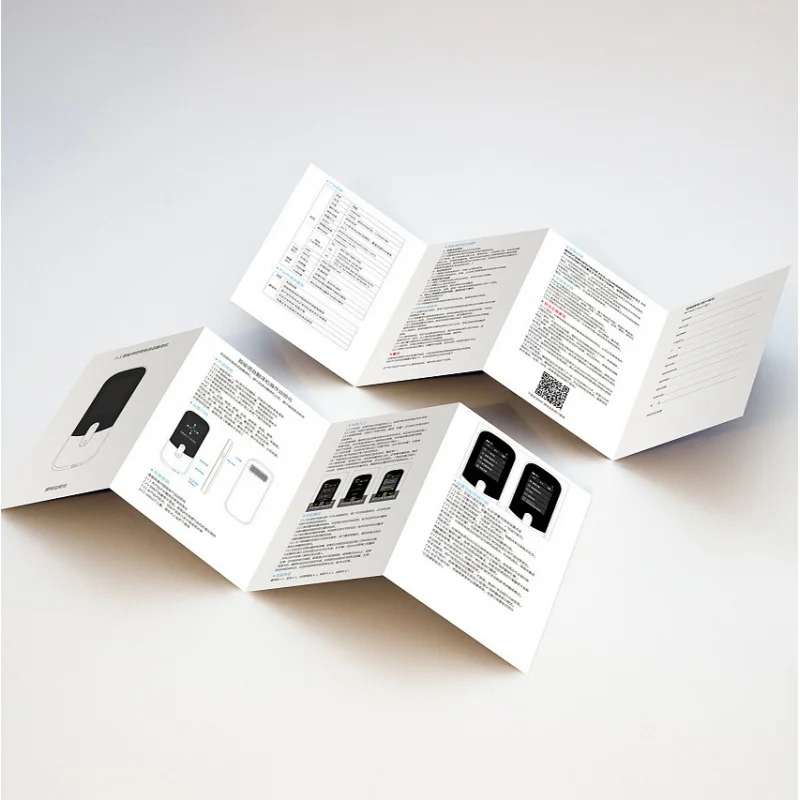 50 0.Zhang.Custom.Manufacture Custom Waterproof Black And White A5 Tri-fold Paper Leaflet Flyer