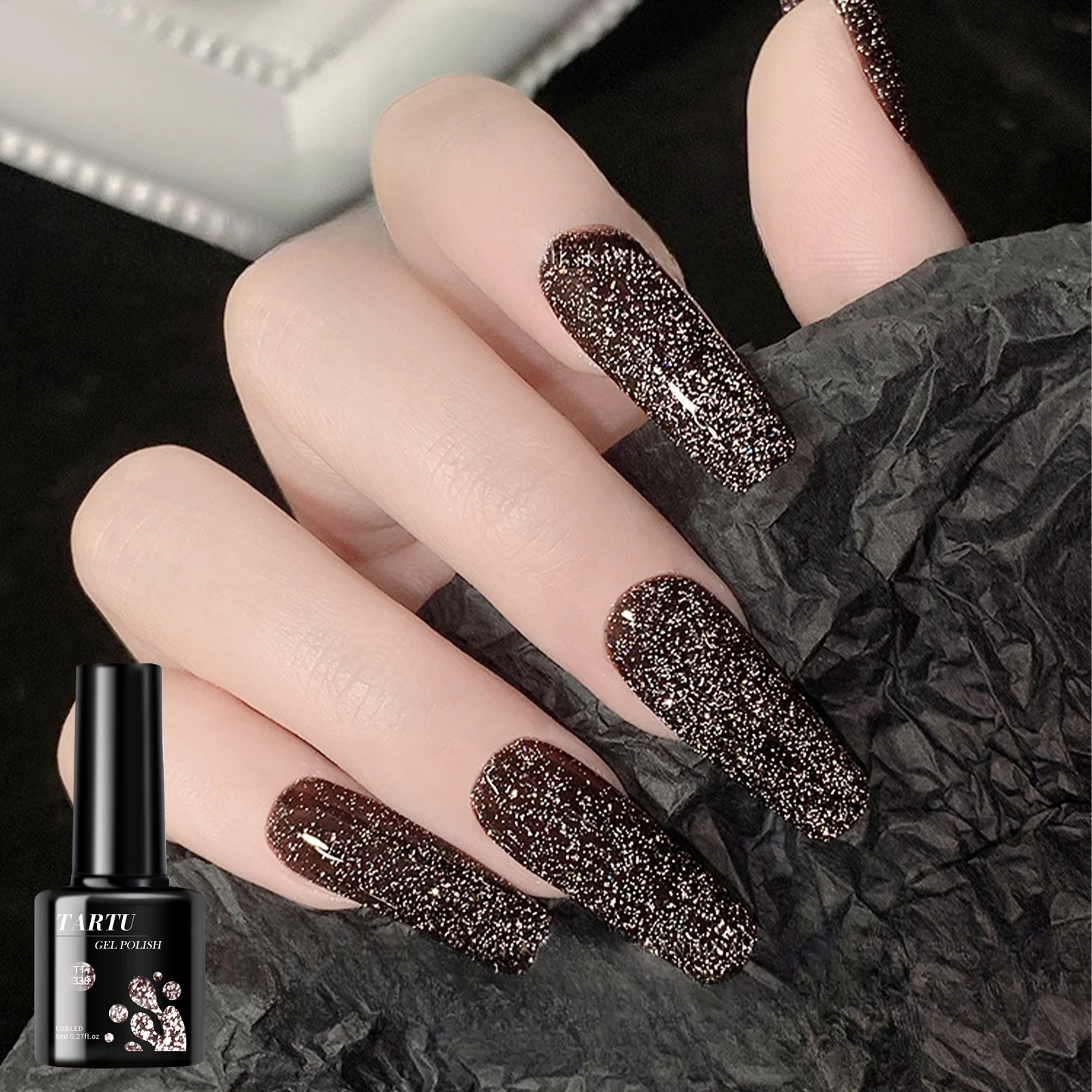 Glitter Red Black Gel Nail Polish Shiny Xmas Gel Polish UV LED Soak Off Manicure DIY Salon Decoration Gifts Women Christmas