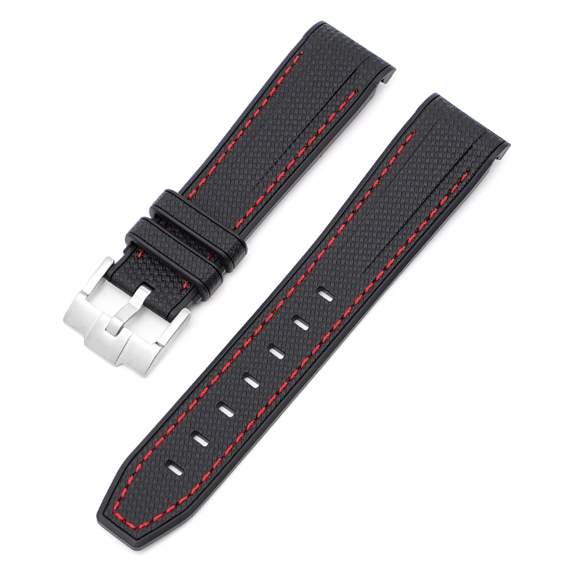 20 mm Gummi-Silikon-Uhrenarmband für Omega X Swatch Joint MoonSwatch-Armband für Seamaster 300 Herren Damen-Armband mit gebogenem Ende