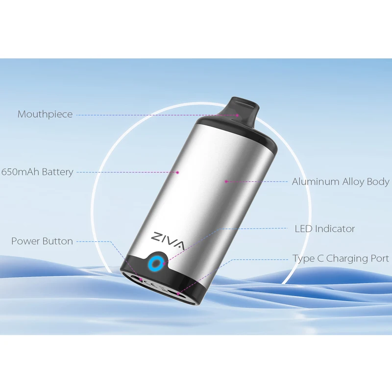 10 pçs/lote Original Yocan Ziva & Ziva Pro Vape Mod 650mAh Bateria Tela OLED Vape Pen Para 510 Cartucho Cigarro Eletrônico