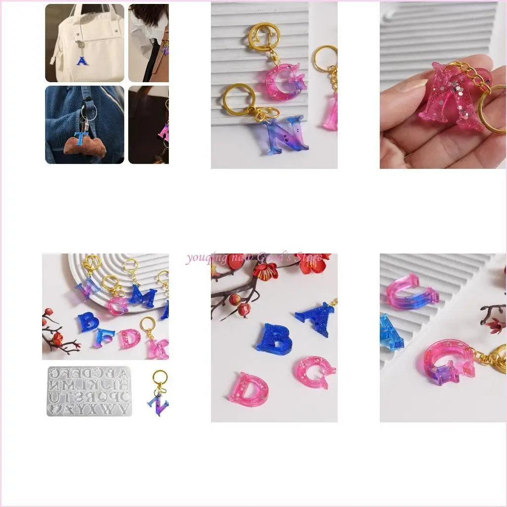 

57QA Multipurpose Flexible Silicone Mould Portable for Crafting Letter Decorations