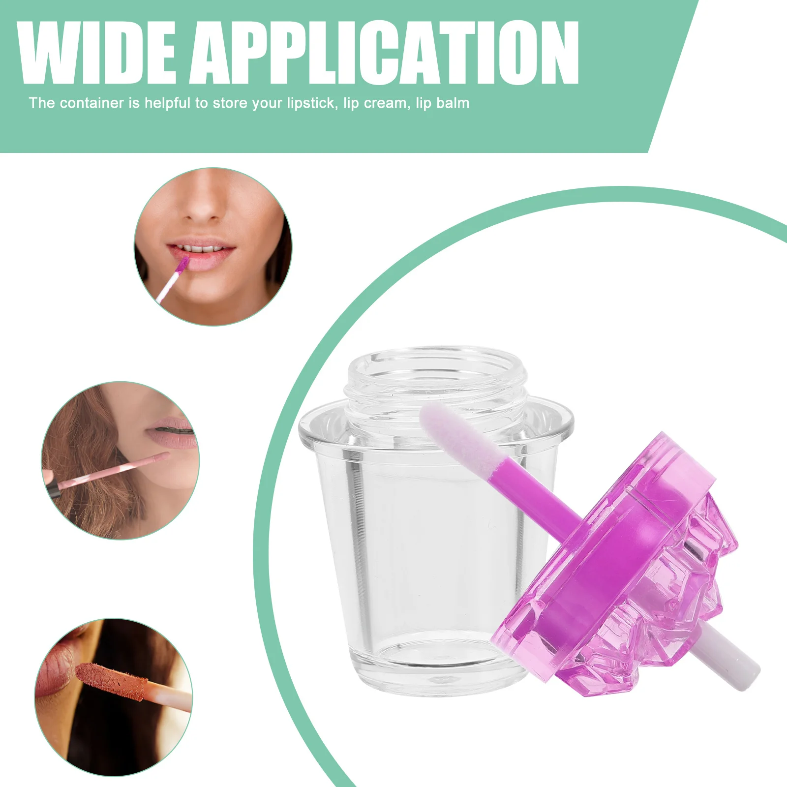 7 szt. Puste tubki na błyszczyk przezroczyste, wielokrotnego użytku, do ręcznie robionych kosmetyków, na prezenty, dla małych firm, tubki na błyszczyk