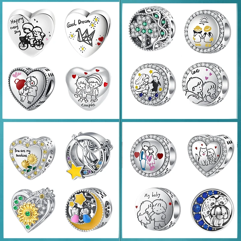 

Лидер продаж DIY Изготовление сверкающего семейного дерева и любовника Очаровательные бусины для мальчиков и девочек подходят для оригинального европейского браслета Изящные ювелирные изделия в подарок