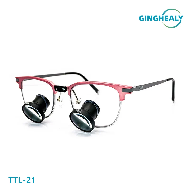

Лупы Галилея Ginghealy 21 TTL 2.5X/3.0X/3.5X с регулировкой IPD, стоматологические хирургические лупы с металлическими линзами, четкое изображение, титановая оправа