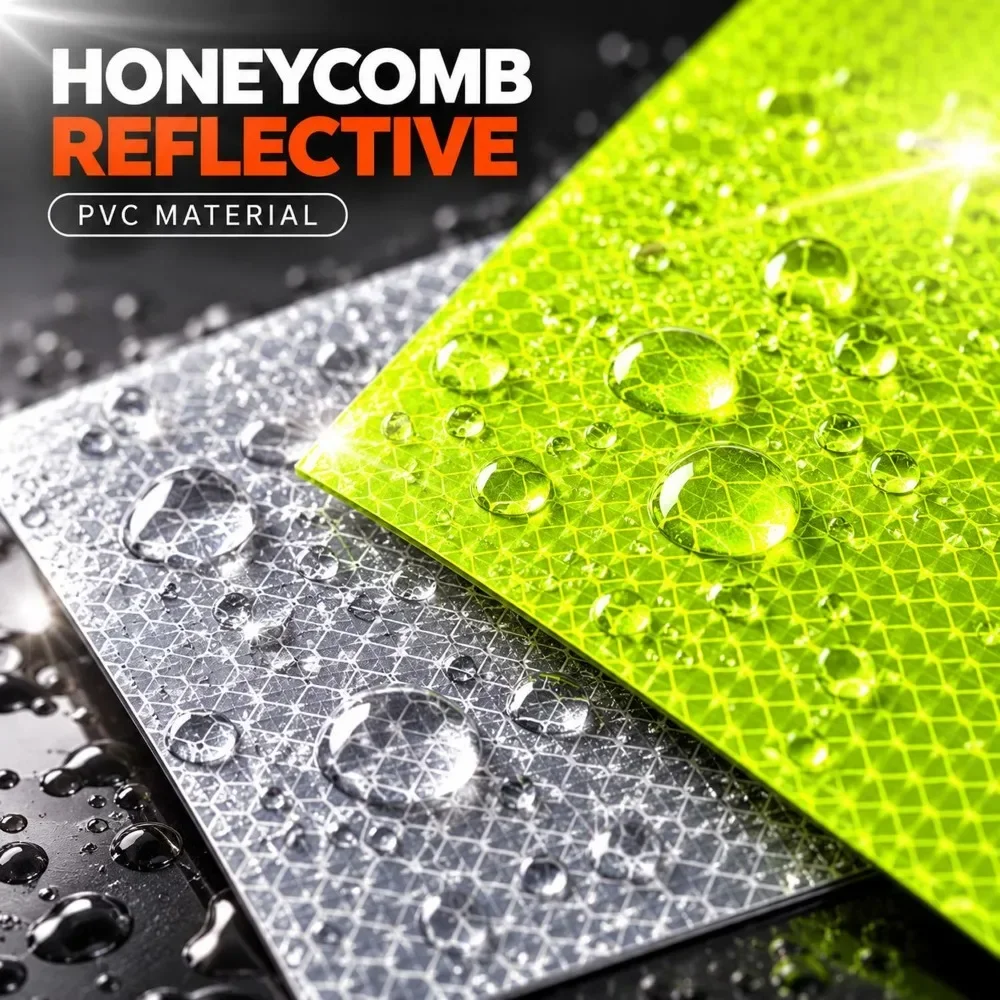 Self-adhesive Waterproof High Visibility Reflective Sticker Sheet Lattice Reflective PVC Tape  Weather Resistant Reflective Film