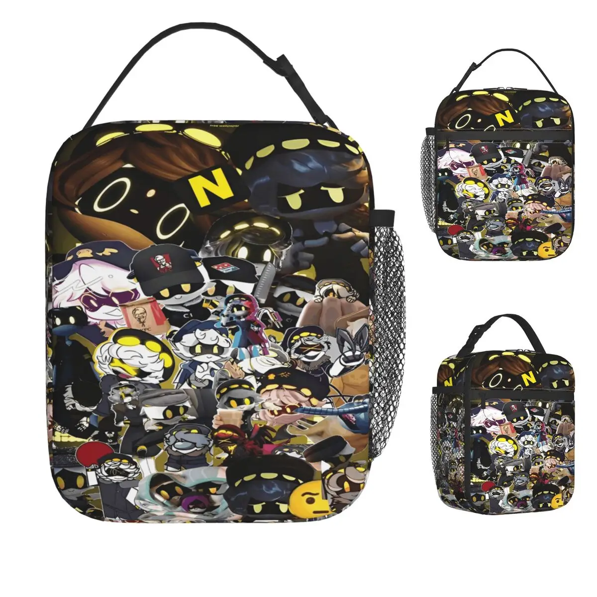 

Аниме Murder Drones Популярная сумка для обеда Kawaii Ланч-бокс для пикника на открытом воздухе Портативная изолированная термосумка-тоут Сумка-холодильник с принтом