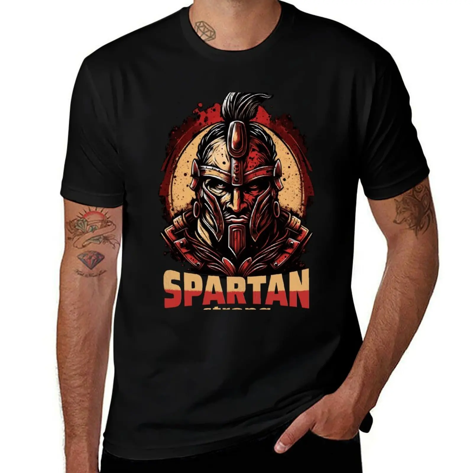 

Spartan Strong T-Shirt anime t shirts for man anime tshirt t shirts for man cotton T-Shirt