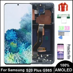 Pantalla AMOLED de 6,7 pulgadas para Samsung Galaxy S20 PLUS LCD G985 G985F G985F/DS G986 LCD S20 + con montaje de digitalizador de cristal táctil