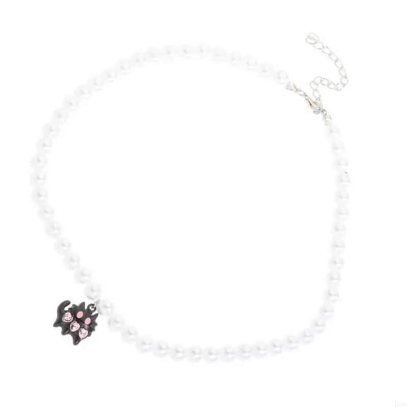 Imitation Pearl Beaded Clavicle Chain for Women Adjustable Length Choker Jewelry