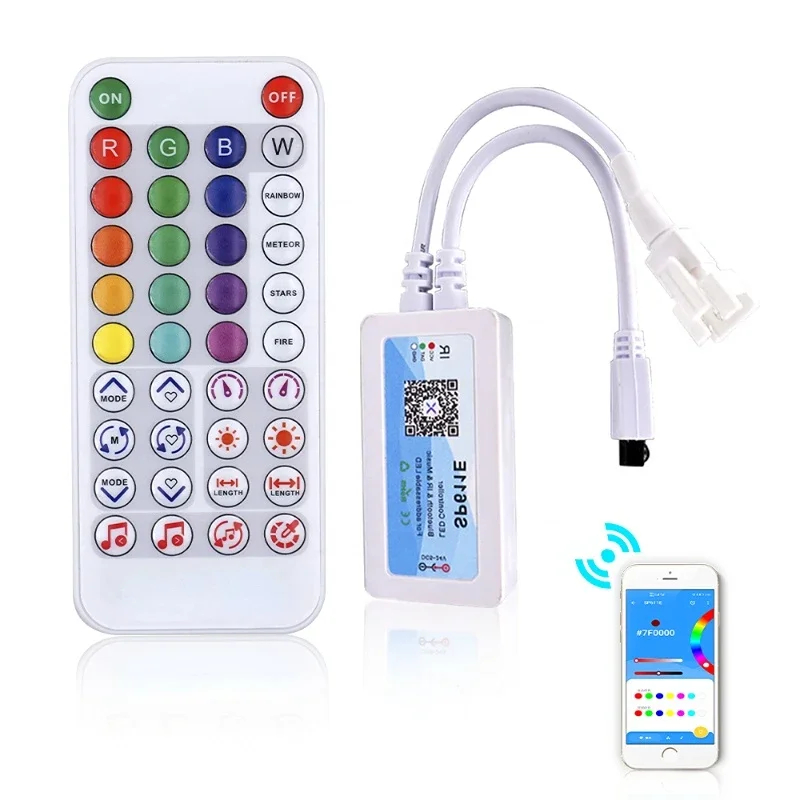 2021 New Pixel Light Strip LED Controller with Smart Phone APP Control SPI Controller Bluetooth App Connection