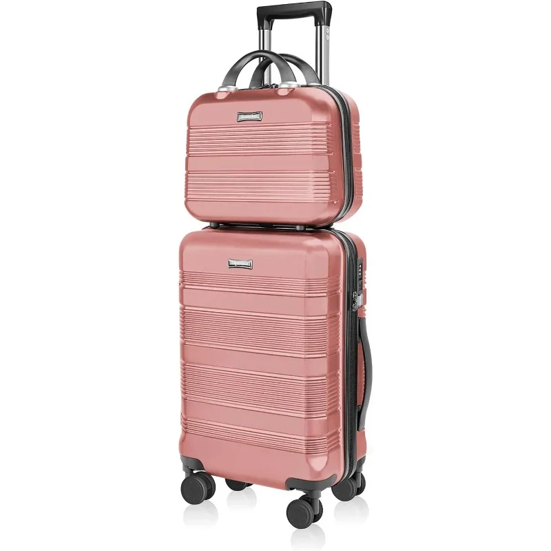 

Carry On Luggage 22x14x9 Airline Approved, Hard Case Luggage Sets 2 Piece, PC+ABS Small Luggage Suitcase with TSA Lock