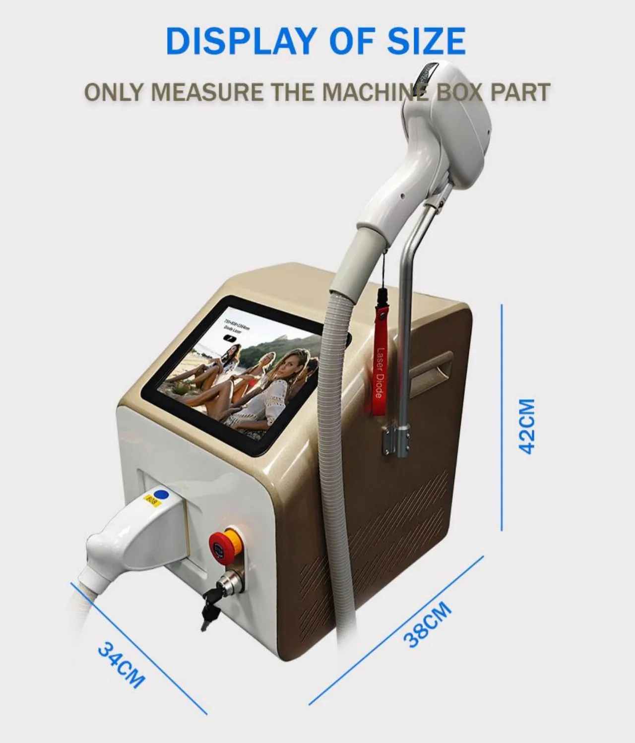 4000W Upgrade Diode Laser Hair Removal Machine Multi-Wavelengths 755/808/940/1064nm Painless Face Epilator with Ice-Cooling Head view 5