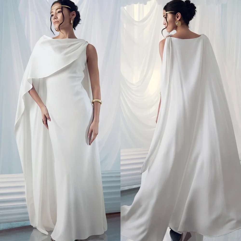 

Customized Soft White Evening Dress Elegant One Shoulder Sleeveless Homecoming Dresses High Quality Special Occasion Gowns