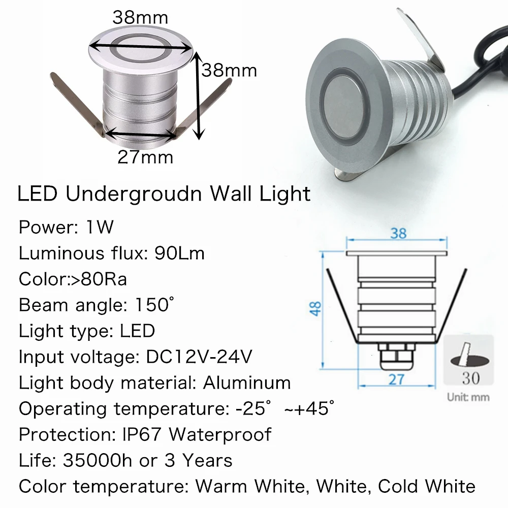 Ip67 oświetlenie Led lampa schodowa zewnętrzne 12V 24V wodoodporne oświetlenie podziemne ze stali nierdzewnej wpuszczane lampy ogrodowe reflektor schodowy