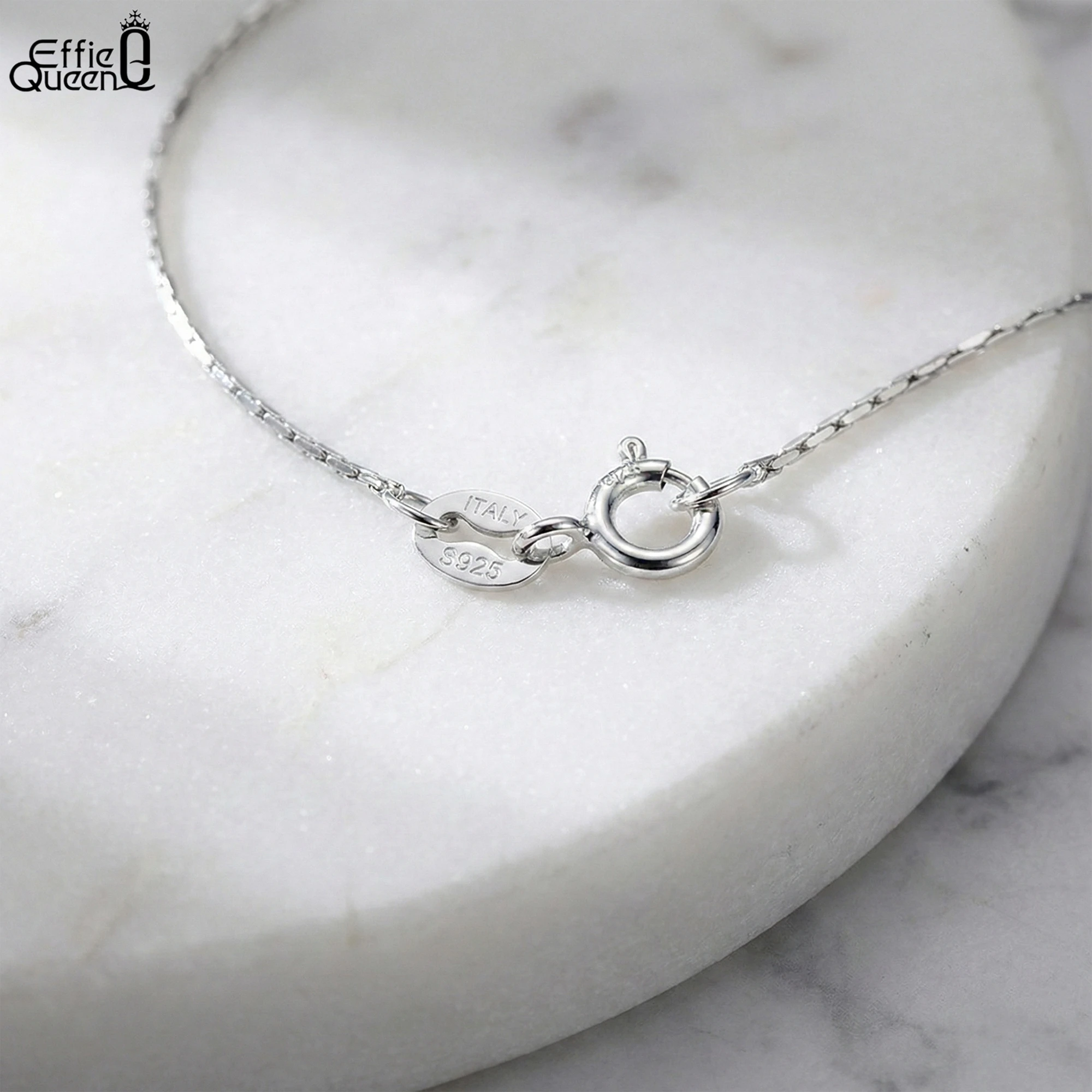 

Effie Queen 100% серебро S925, золото 14 карат, 0,6 мм, бамбуковый браслет-цепочка, простые украшения для женщин, подарок для банкета, вечеринки, праздника SC21