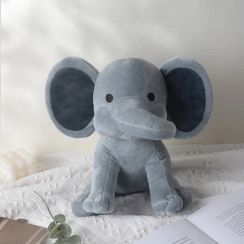 25cm/9.84in Zachte Pluche Olifant Knuffeldier - Schattig Pluizig Kleurrijk Pluche Speelgoed (Meerdere Kleuren: Roze/Blauw/Paars/Regenboog) - Id