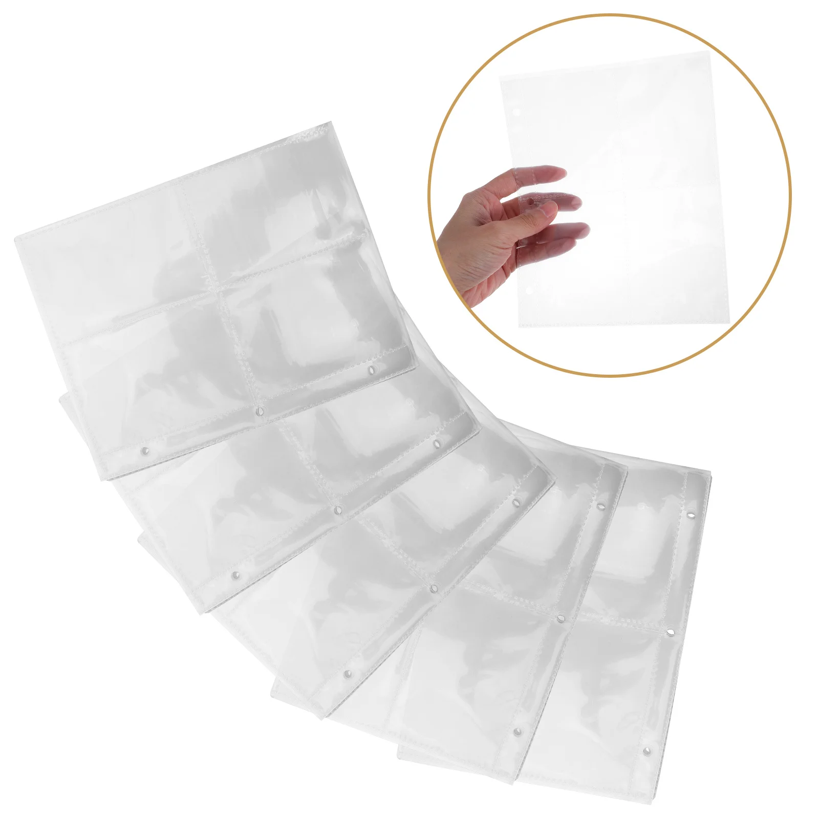 

50Pcs Pocket Trading Card Sleeves Plastic Binder Sheets for Baseball Soccer Football Card Storage Protectors Sleeve