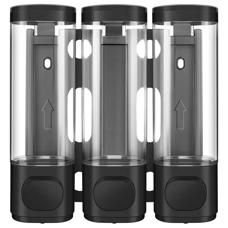 

AEE8-3-In-1 Room Wall Mounted Bathroom Shower Pump Dispenser And Organizer - Can Be Used For Shampoo,Conditioner Reusable A