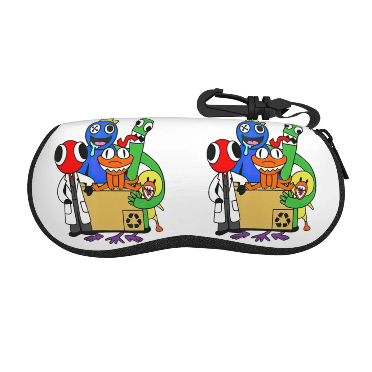 Rainbow Friends Characters Shell Glasses Case Protector Sunglasses Box Women Men Soft Eyeglass Bag Pouch