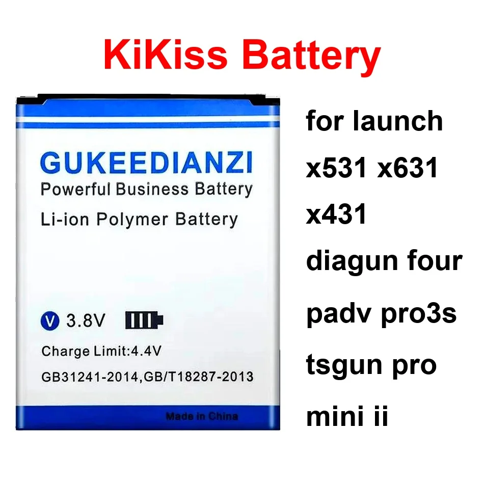 

Высокоэффективный аккумулятор 3860110, 2 линии, 0-10100 мАч для Launch X531, X631, X431, Diagun Four, Padv Pro3s, Tsgun Pro Mini II
