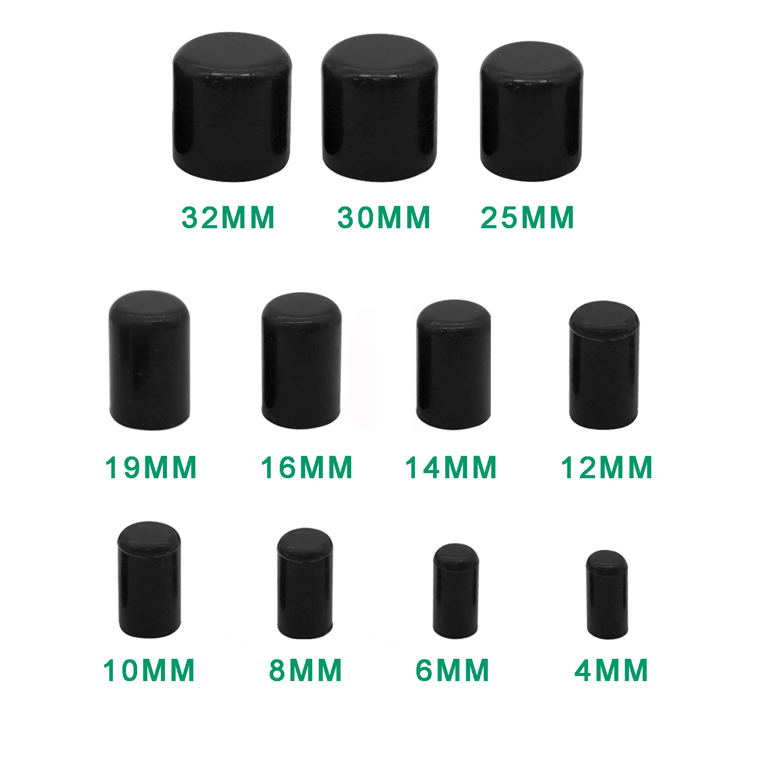 Universal Silicone Tube Coolant Cap for Manifold Pipelines Coolant Vacuum Port ID 4-32mm Air Intake Vacuum Hose Clamp End Plug