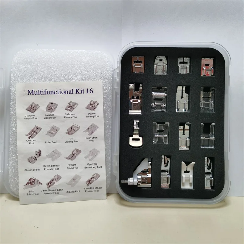 16 32 42pcs Tool Sets Domestic Sewing Machine Braiding Blind Stitch Darning Presser Foot Feet Kit Set For Janome Brother Singer