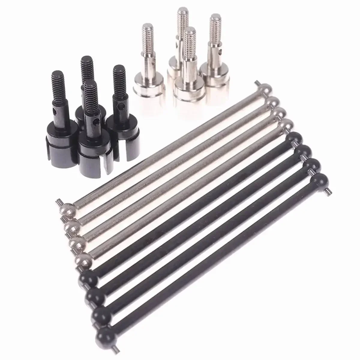 4Set 08029 Dogbones 89.5mm & Stub Wheel Axle 02033 Drive Shaft for 1/10 Redcat HSP Exceed Black Silver