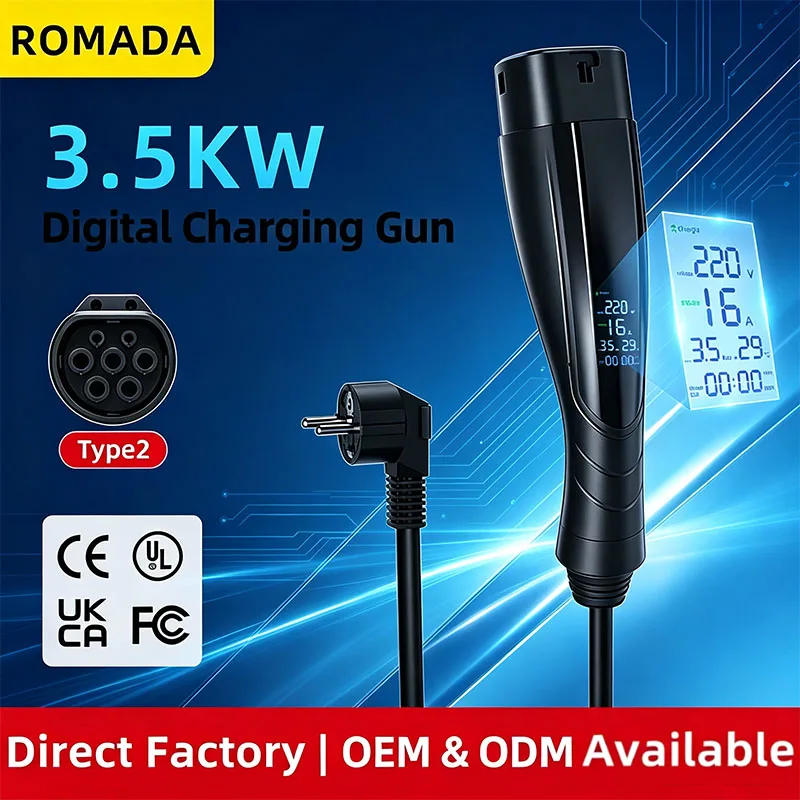 ROMADA New Energy Vehicle Charging Gun and Docking Station for Electric Vehicles Compatible with BYD On-Board 3.5 kW Systems