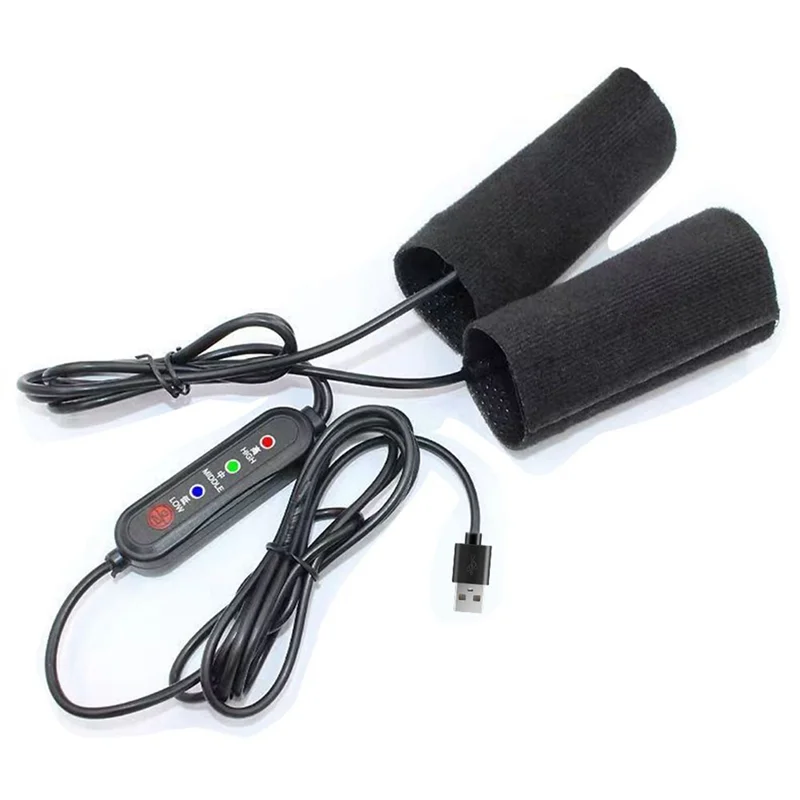 Motorcycle Part 1Pc Heated Handlebar Cover 5V 2A USB Electric Handle Cover 3 Gear Warmer Heated Handgrips
