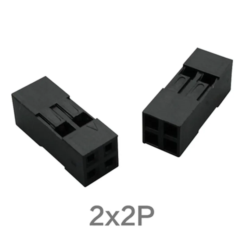 

100 шт. 2x2 4 Pin 4 P Dupont перемычка Корпус кабеля гнездовой контактный разъем