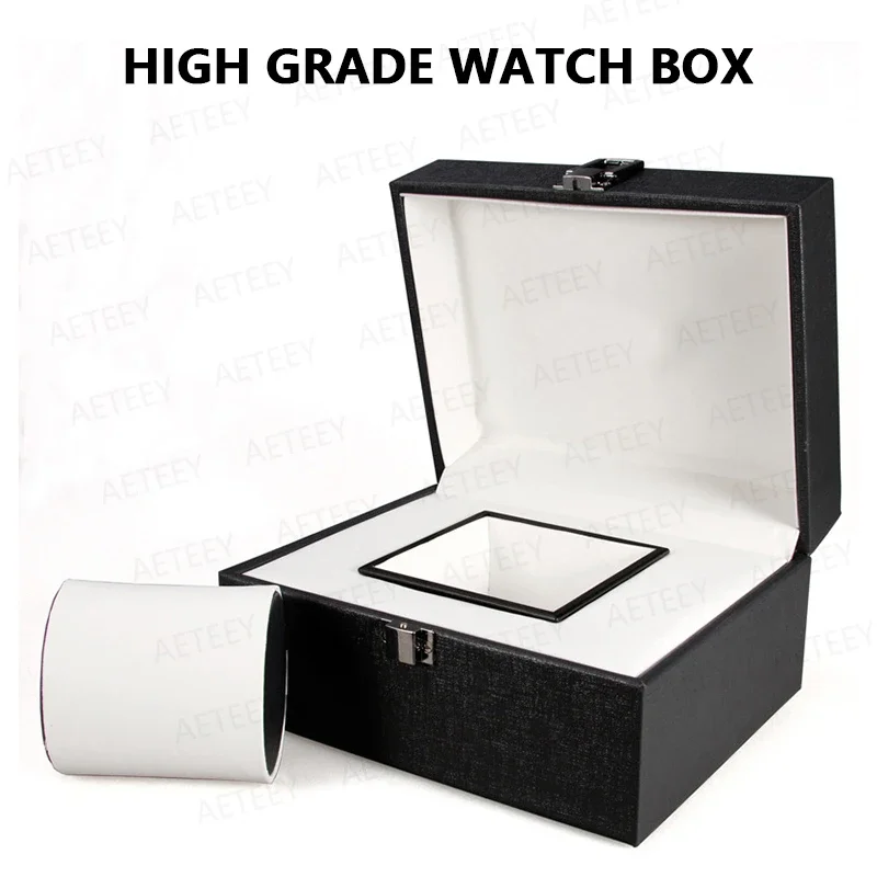 Cloth Brushed Effect Customized and Logo Watch Box Flap Gray Watch Storage Display Box Estojo Para Relógios Gift Watch Case Pack