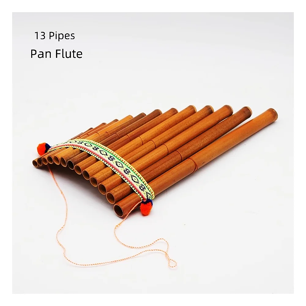 13 Pipes Professional Pan Flute Woodwind Bamboo Accesory Syrinx Wind Accessory for Pan Flute