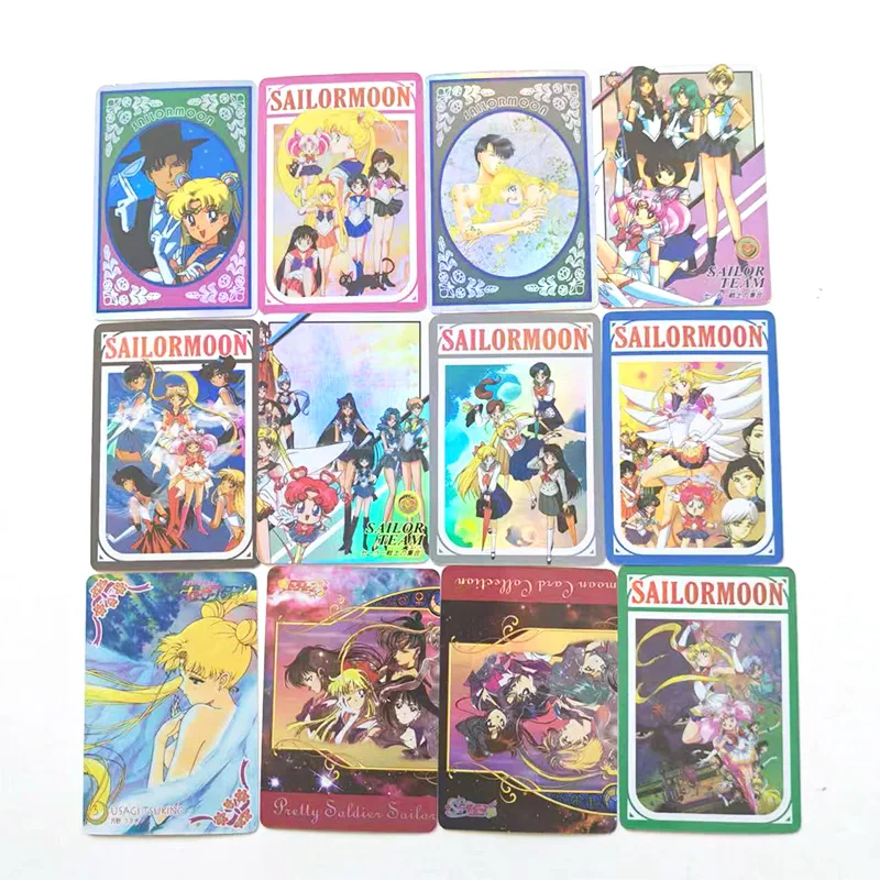 35pcs/set Sailor Moon Anime Character Mercury Mars Jupiter Comic Replica Game Hobby Collection Card Children’s Birthday Gift Toy