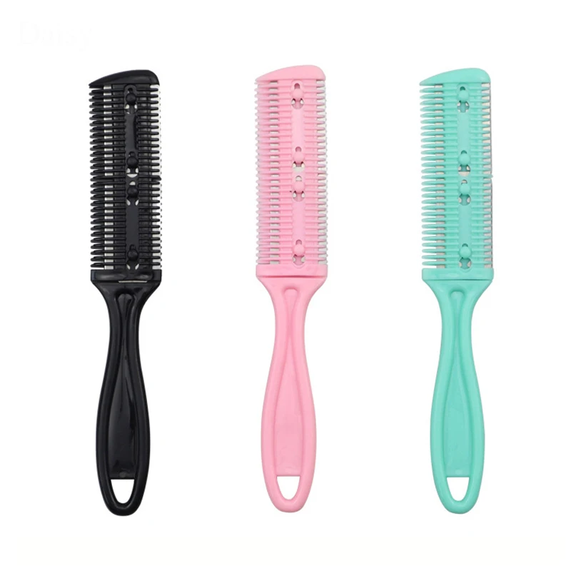 Durable Hair Cutting Trimmer Razor Blade Comb Home Hairdresser Makeup Tools For Thinning Bangs Long Beauty Hair Cut Accessories