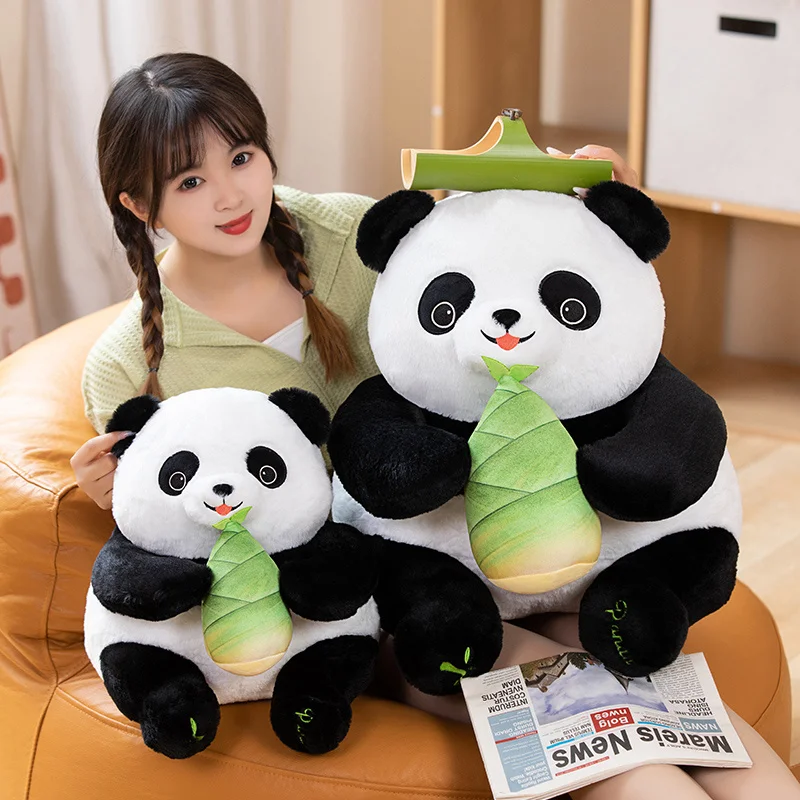 25/35/50cm carino rotondo grasso FuBao Panda peluche Kawaii farcito soffice Panda abbraccio peluche di bambù bambola cuscino morbido giocattoli per bambini regalo