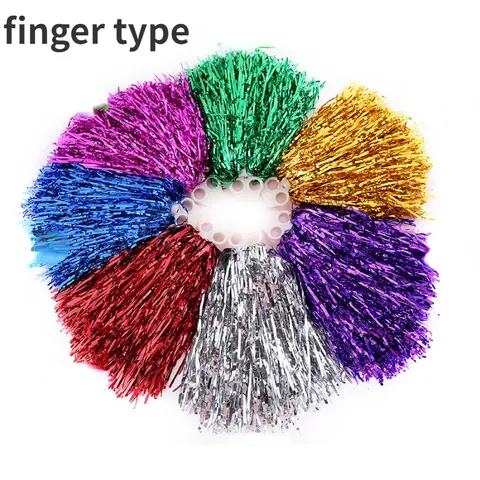Cheerleading Pom-Poms med handtag Cheerbollar Guld Gul Rosa Röd Grön Blå För Handdans Dam Flickor Barn Pompoms Tillbehör 10 best sales pom-pom-bollar - №9