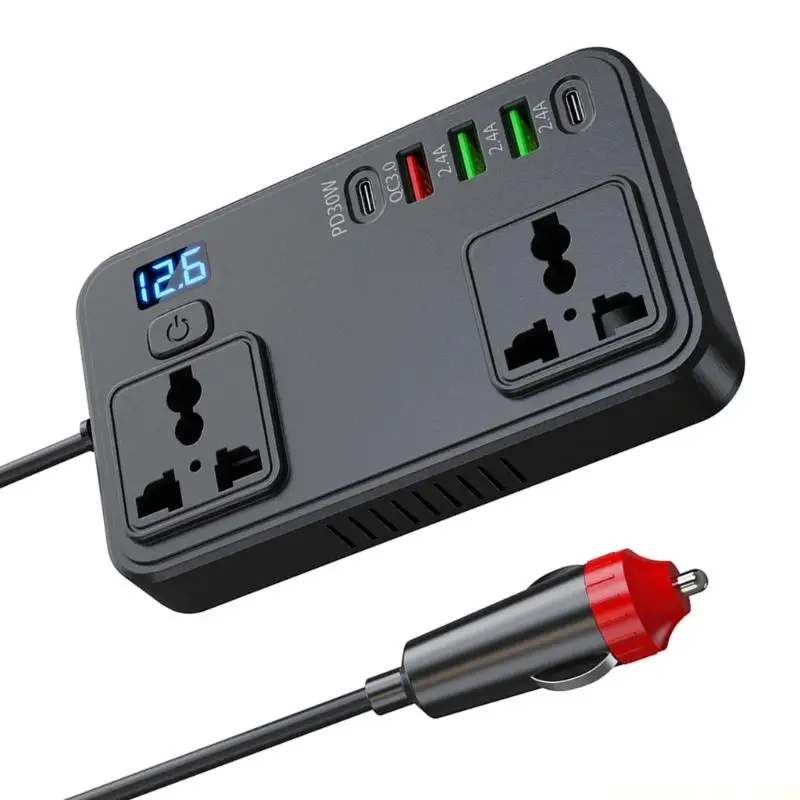 J0MA Portable Truck Inverter Power Converter Providing Stable Electricity Supply Suitable For Camping Gadgets  Equipment
