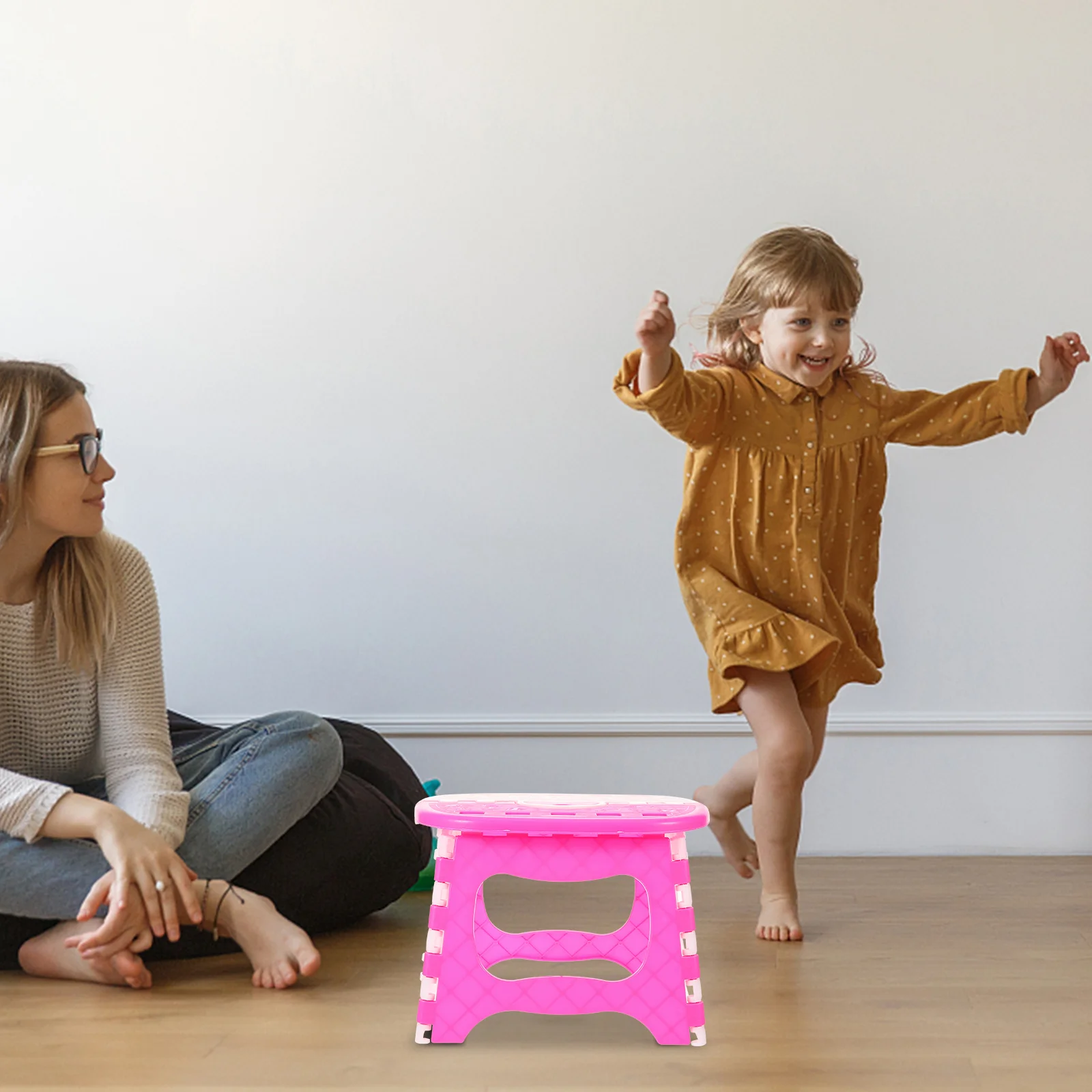 Taburete plegable de plástico para niños, taburete portátil para el Hogar, baño, jardín, cocina, sala de estar