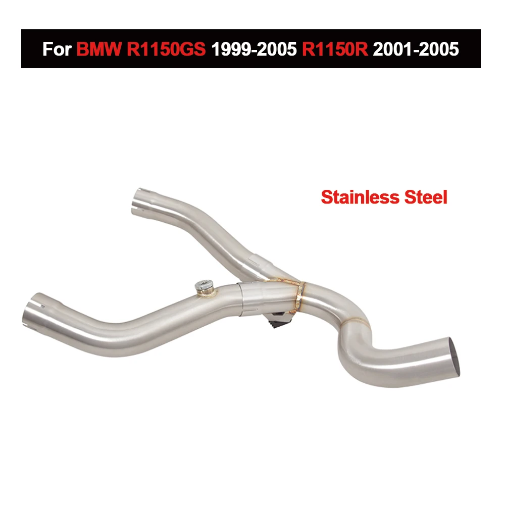 For BMW R1150GS 1999-2005 R1150R 2001-20025 R850R 2003-2007 Motorcycle Exhaust Escape Middle Link Pipe Muffler Stainless Steel