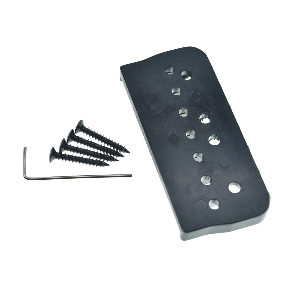 Dopro Black 6 String/7 String Guitar Fixed Bridge Guitar Hardtail Replacement Bridge for Electric Guitars