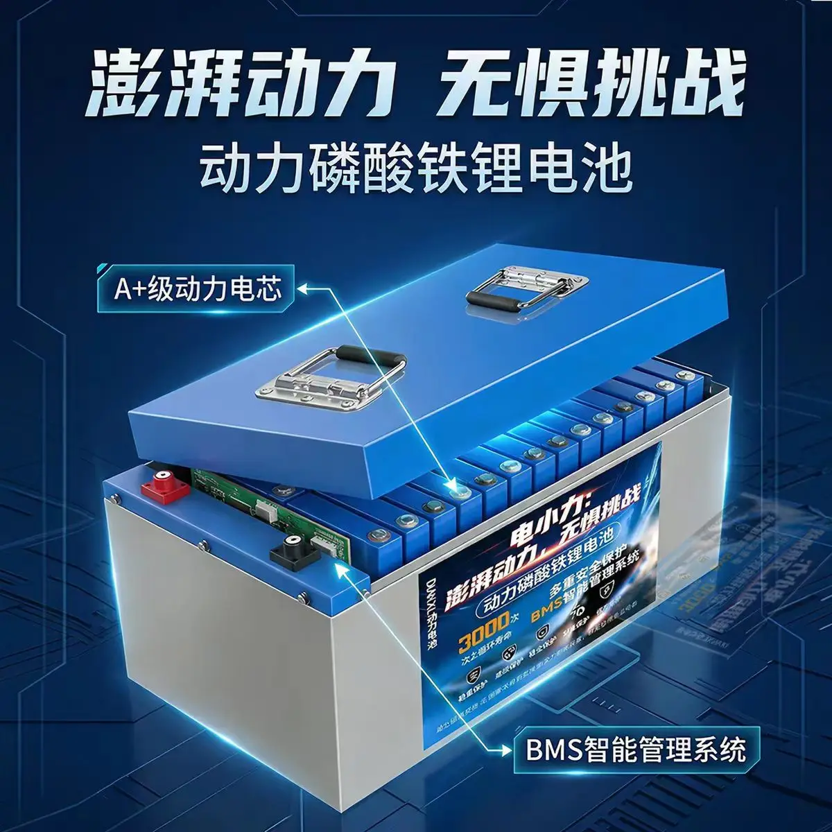 72v35ah 55ah 80ah 100ah 120ah 200ah lithium iron phosphate battery, suitable for two-wheeled, three-wheeled, and four-wheeled ve