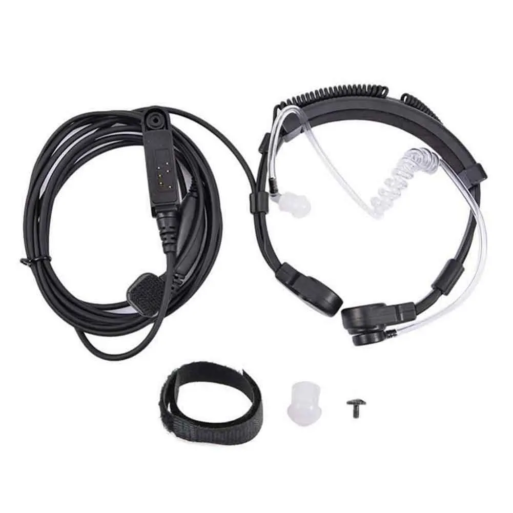 Transparent Air Ducts for Clear Sound Transmission For Baofeng Compatible Throat Microphone for Walkie Talkies