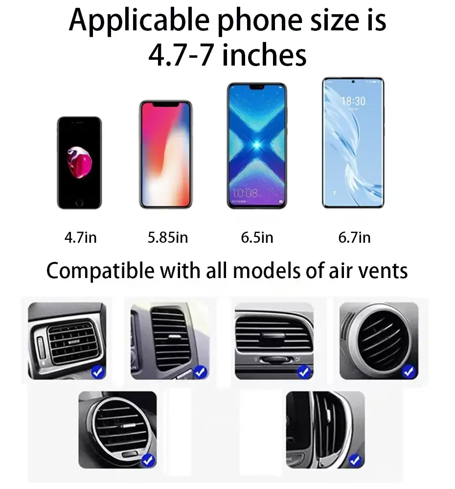 Auto Telefon Halter Halterung Zubehör Innen Auto Air Outlet Handy Unterstützung Teile Telefon Ständer Basis Befestigungs Clip – Detail 7