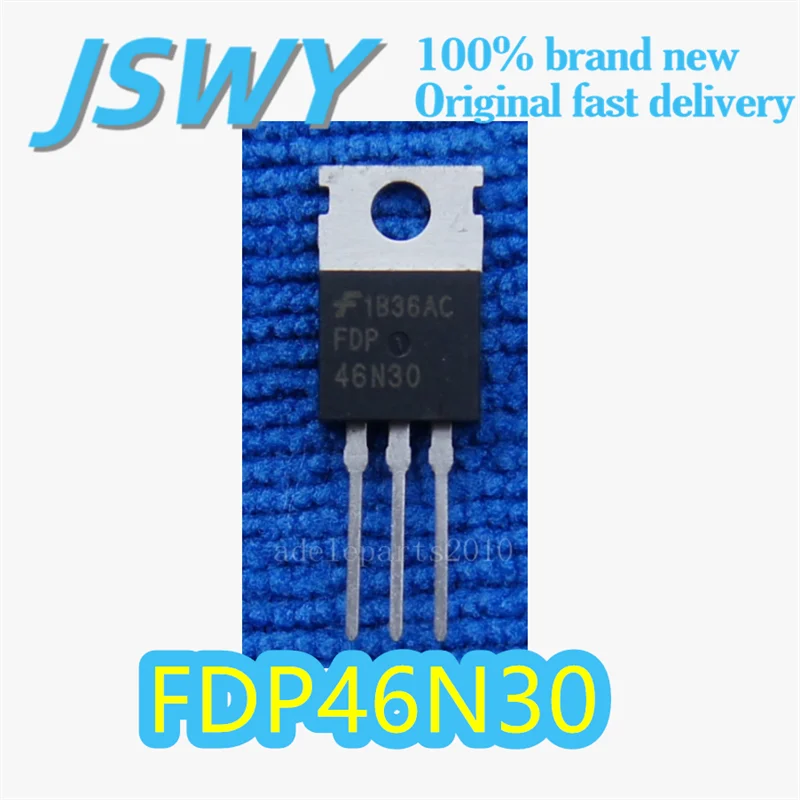 

(5/50 pieces) FDP46N30 original 46N30 TO-220 Package N-Channel MOSFET 300V/46A 30mΩ@10V Low On-Resistance Electronics In Stock