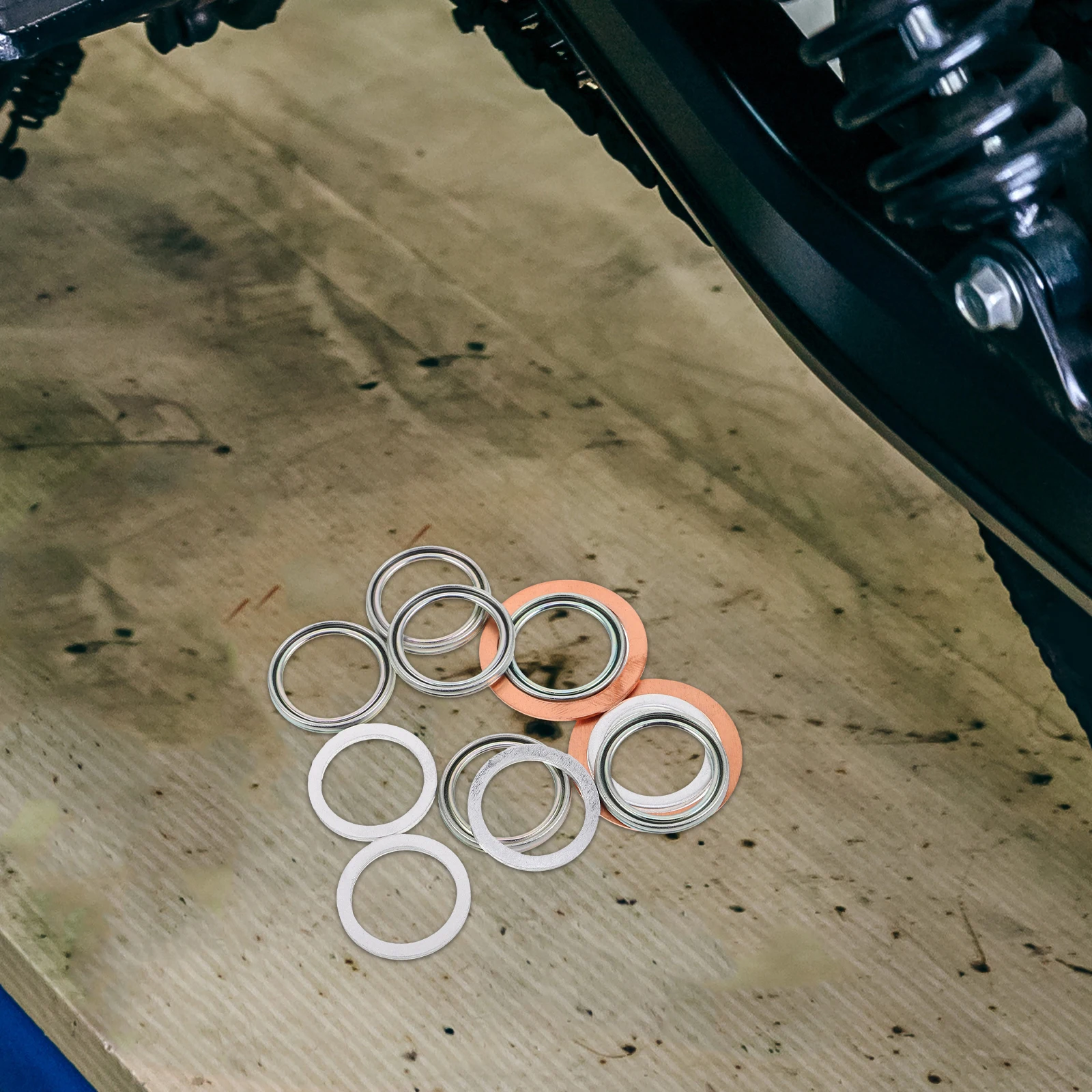 

12pcs Differential Transmission Fluid Gasket Oil Washer Drain Plug Seal Leak Proof Durable Rear Axle Auto