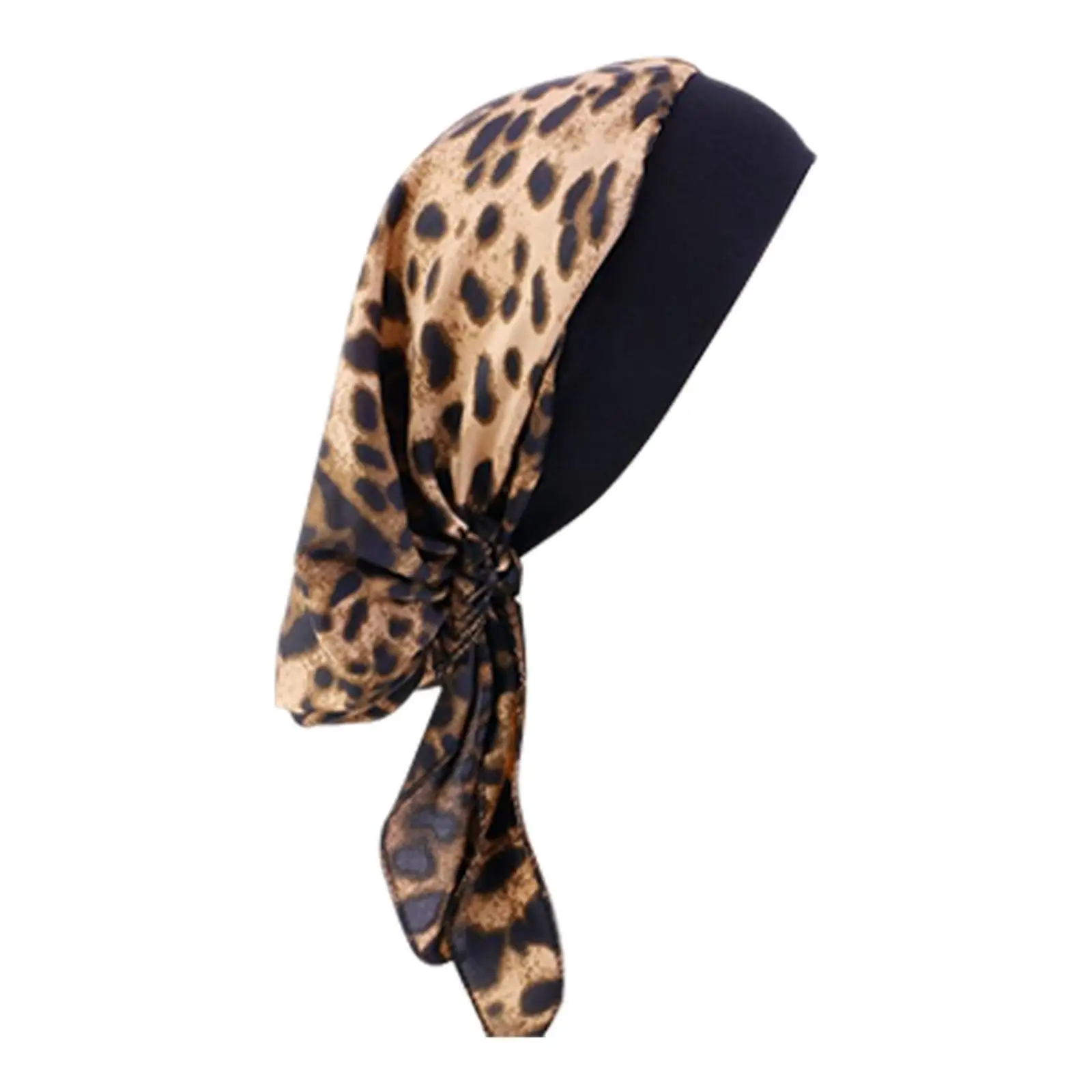 Multifunction Women Printed Headscarf Hair Care Artificial Silk Headwear Cancer Hair Loss Gym Sleep Festival